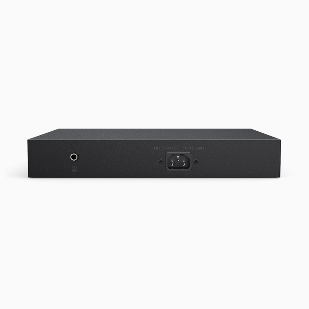 16-port Gigabit Ethernet PoE-switch med metallhus, skrivbords- eller väggmontering
